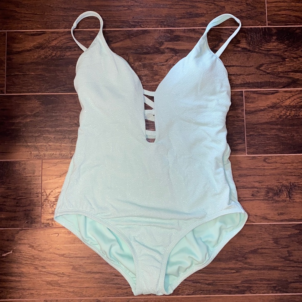 NWT mint and silver one piece size L